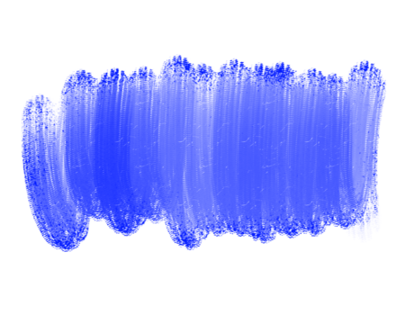 Pincelada rectangular azul con textura de lápiz de cera y fondo transparente

