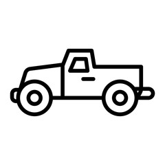 Toy Car icon vector image. Can be used for Baby Shower.