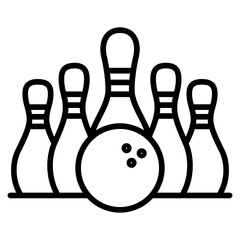 Bowling League icon vector image. Can be used for Bowling.