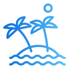 tropical island Gradient icon