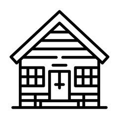 Bungalow icon vector image. Can be used for Beach Resort.