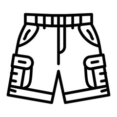 Cargo Shorts icon vector image. Can be used for Beach Resort.