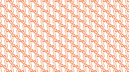 Orange Swirl Repeating Geometric Pattern Design