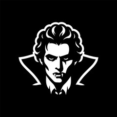 Minimal Vampire Face Logo Concept