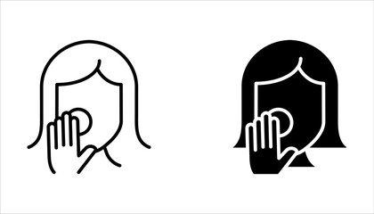 Makeup linear icon set. Beauty parlor. Face cosmetics. Personal care on white background