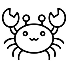 Crab icon vector image. Can be used for Beach Resort.