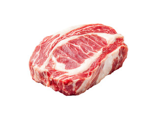 Obraz premium Raw beef steak isolated on black background ready to cook, Isolated On White Background, Png Transparent
