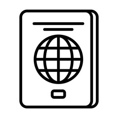 Passport icon vector image. Can be used for Beach Resort.