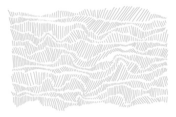 Abstract hand-drawn wavy line pattern with organic flow. Minimalist contour texture for natural design and modern backgrounds © polgin