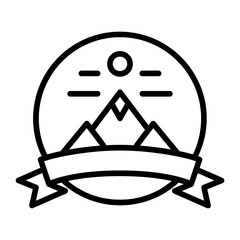 Badge icon vector image. Can be used for Volleyball.