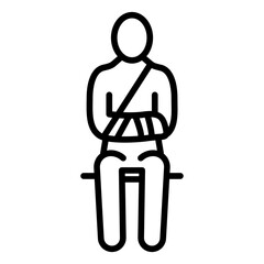 Injuries icon vector image. Can be used for Volleyball.