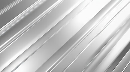 Fototapeta premium Diagonal, metallic, gray lines converge