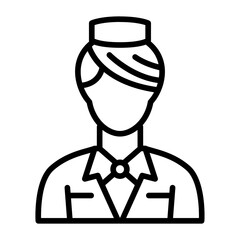 Female Croupier icon vector image. Can be used for Casino.