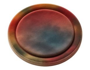 Round button with colorful gradient texture