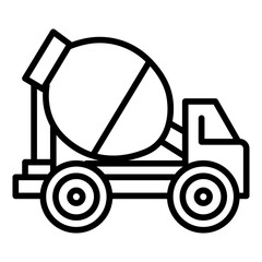 Concerete Mixer icon vector image. Can be used for Construction Tools.