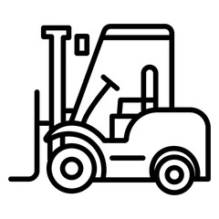 Forklift icon vector image. Can be used for Construction Tools.