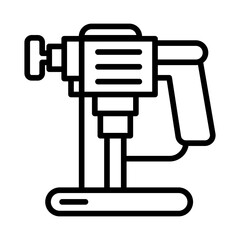 Driller icon vector image. Can be used for Construction Tools.