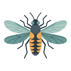 Firefly vector illustration on white background.
