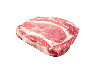 Fototapeta premium Fresh raw pork steak isolated on black background ready to cook, Isolated On White Background, Png Transparent