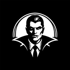 Horror Vampire Mask Logo Template