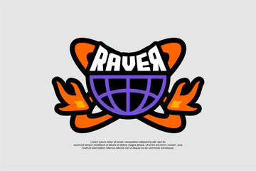 badge sticker retro style streetwear apparel fashion vector for printing	
