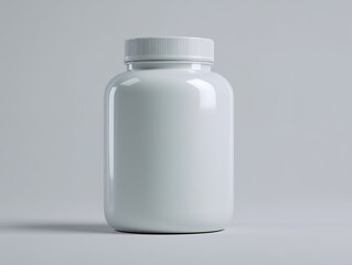 Blank White Plastic Supplement Bottle