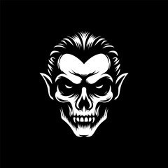 Black Vampire King Logo Vector
