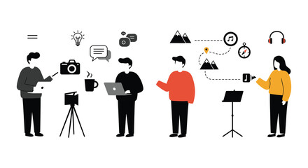 Creative Team Collaboration and Idea Generation in a Modern Workspace