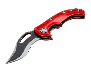 Fototapeta premium red cutter knife onw hite background