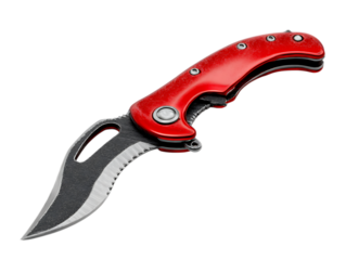  red cutter knife onw hite background
