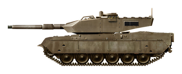 Olifant Mk1B Optimum (Modernization of the Olifant Mk1 tank with the installation of a new turret) © Tikros