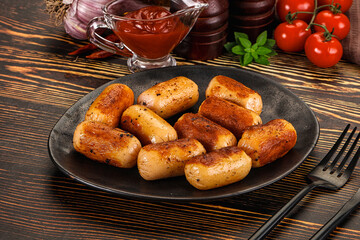 Roasted chicken mini sausages for breakfast