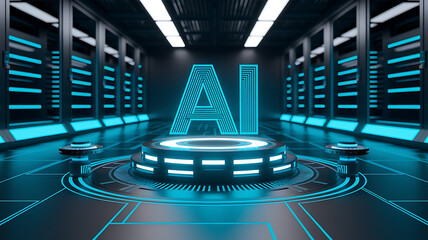 Artificial Intelligence concept featuring Generative AI and Large Language Models (LLM), symbolizing smart automation, data-driven processing, and futuristic AI technology
