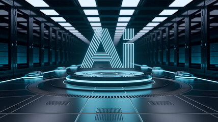 Artificial Intelligence concept featuring Generative AI and Large Language Models (LLM), symbolizing smart automation, data-driven processing, and futuristic AI technology
