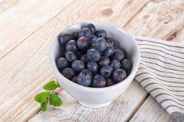 Raw ripe sweet and juicy blueberry