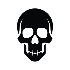 Skull Icon, Black Line Vector, Halloween, Spooky, Anatomy, Tattoo