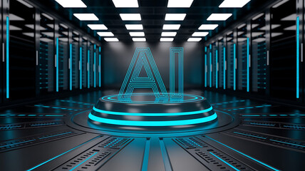 Artificial Intelligence concept featuring Generative AI and Large Language Models (LLM), symbolizing smart automation, data-driven processing, and futuristic AI technology
