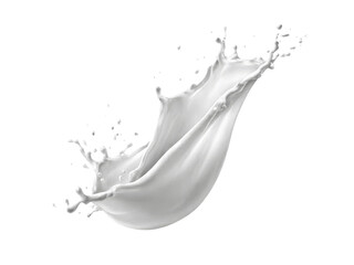 Dynamic milk splash isolated on black background, Isolated On White Background, Png Transparent
