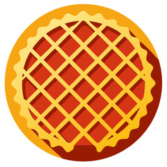 apple pie isolated on white background