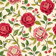 seamless background with roses