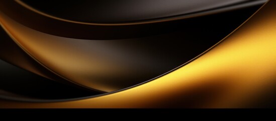 Fototapeta premium Abstract black and gold background with a wavy pattern design, perfect for a modern business banner or elegant decoration