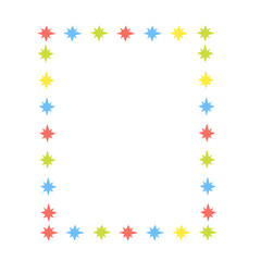 colorful star frame