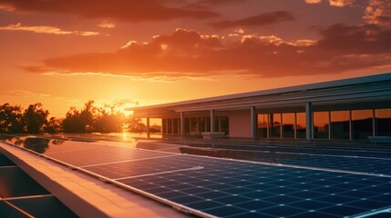 Fototapeta premium Golden hour city traffic blurs on the asphalt highway at sunset