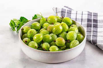 Ripe sweet juicy green gooseberry