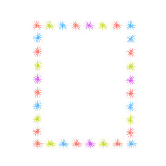 colorful star frame