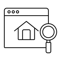 Search Property outline icon