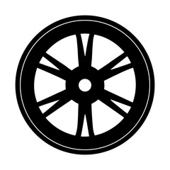 Obraz premium Circular wheel design element transportation vehicle graphic silhouette