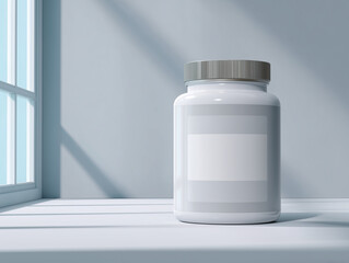 Blank Supplement Jar Mockup