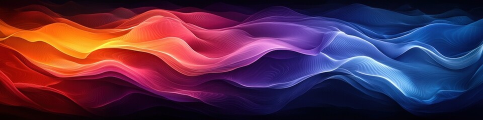 Abstract Neon Color Gradient Blurred Background with Dynamic Effect. Abstract Modern Dynamic Colors Gradient Background. Grainy Texture Background Style with Copy space.