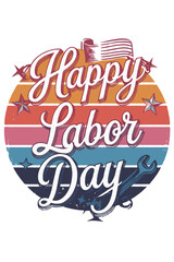 USA Labor Day Typography Tees &ndash; Creative T-Shirt Design for American Holiday